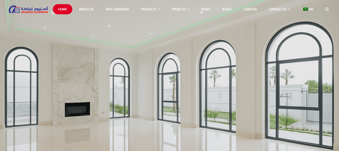 Website Design & Development for Granada Aluminium