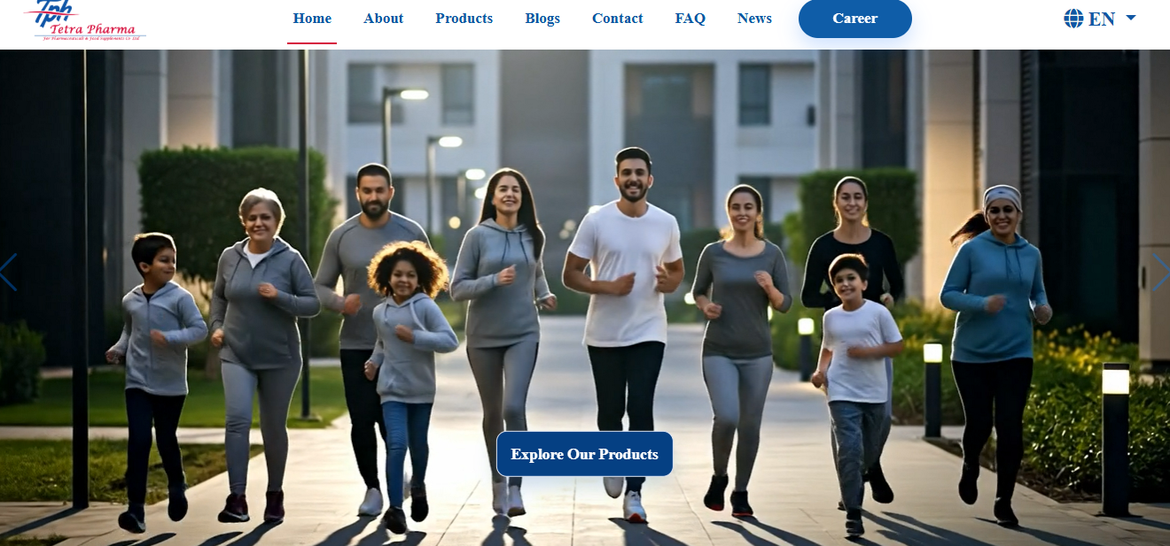 Website Design & Development for Tetra Pharma